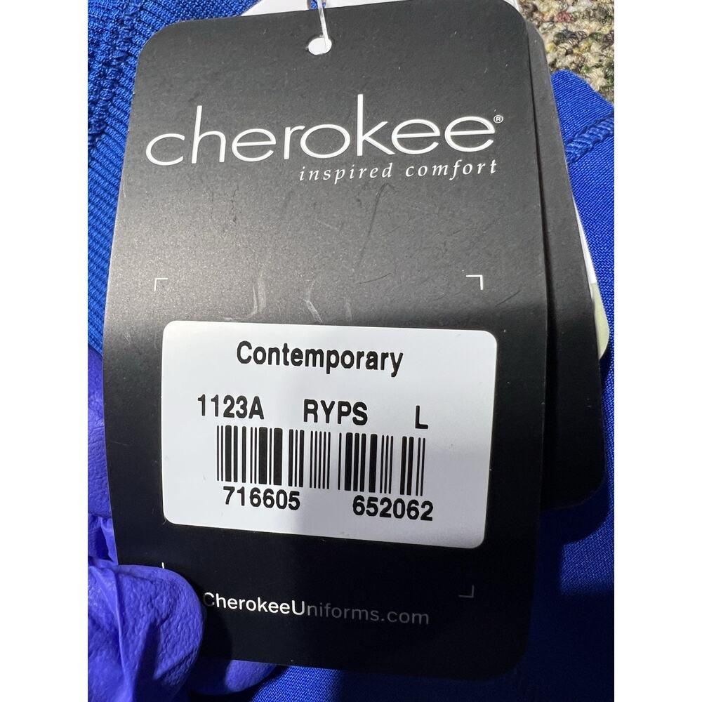 Cherokee Scrub Pants, Womens Large, Blue, Style 1123A NWT - Picture 10 of 16